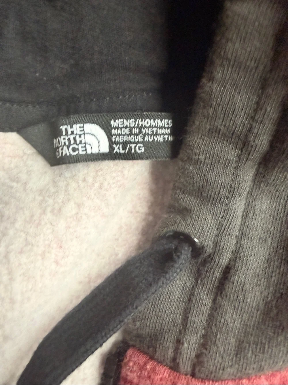 The North Face Maroon & Charcoal Zip-Up Hoodie
